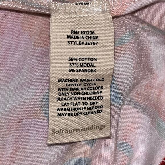 Soft Surroundings Always Lovely Wrap Maxi Dress Fanfare Floral Size Large - Picture 9 of 10